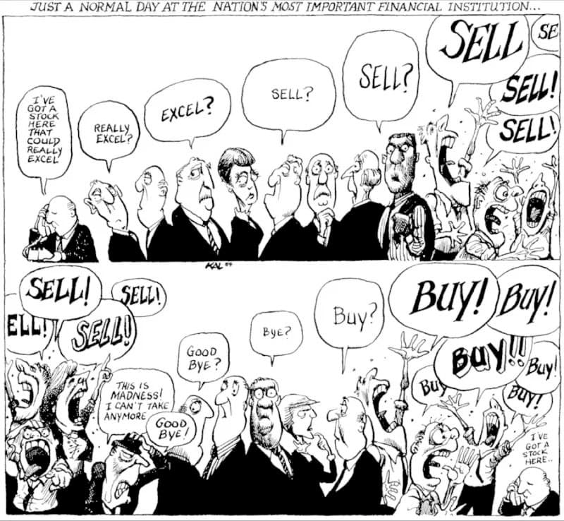 Global financial markets skyline